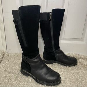 Pajar Leather and Suede Jennifer Eldorado Genuine Shearling Tall Black Boots 8